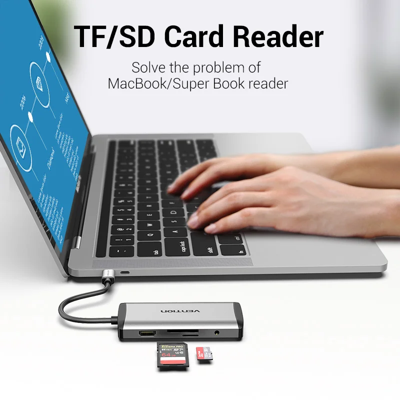 Vention USB C концентратор типа к HDMI 3 0 thunderbolt RJ45 адаптер для MacBook Samsung S8/S9 Huawei P30 Pro usb-c |