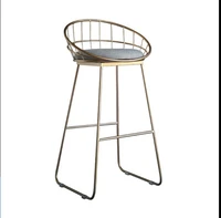 h simple bar stool wrought iron bar chair gold high stool modern dining chair iron leisure chair nordic bar chair 45657585cm