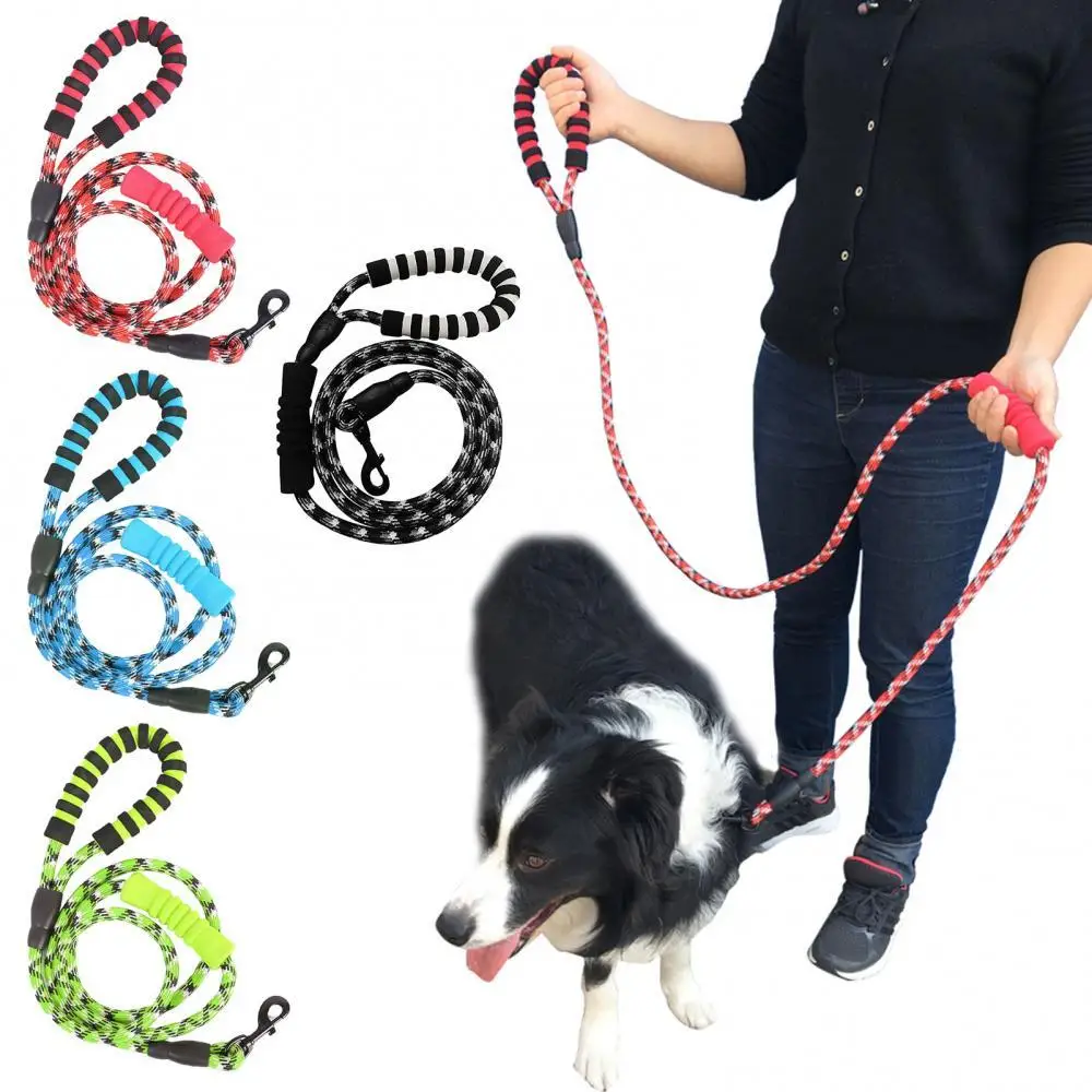 

50% Hot Sales!!! Reflective Polyester Dog Leash Walking Training Belt Pet Collar Traction Rope
