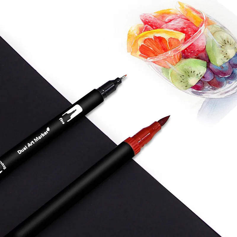 Ручка-маркер с двойным наконечником 24/36/48/60/72/100/120 цветов для рисования