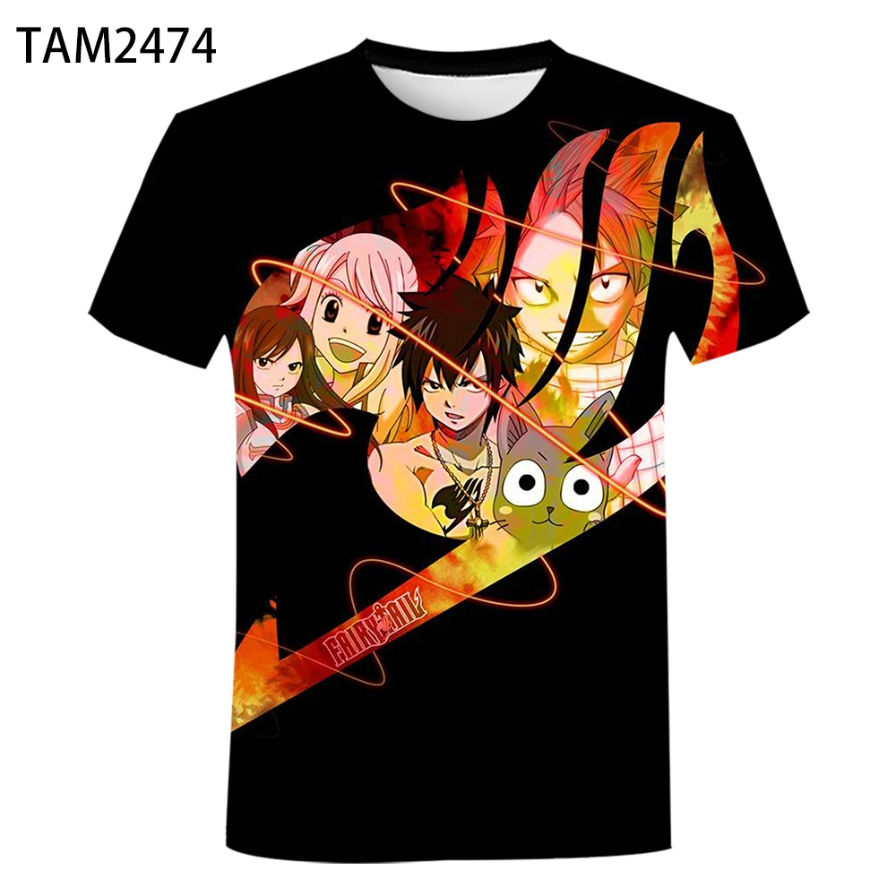 Футболка Fair Tail для мужчин и женщин Повседневная рубашка с коротким рукавом в