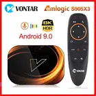 Vontar X3 Amlogic S905X3 Android 9,0 ТВ коробка 4 Гб Оперативная память 64 Гб Встроенная память 32G 128 ГБ смарт-8K Декодер каналов кабельного телевидения 1000 м двухъядерный процессор Wi-Fi ТВ коробка Youtube