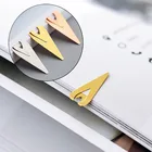 Ретро простая металлическая мини-закладка креативные Канцтовары Маркер индикатор страницы цвета: золотистый, серебристый оранжевый учителя подарок школьного питания 6 шт.