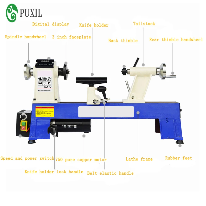 Деревообрабатывающий токарный станок миниатюрный бытовой многофункциональный