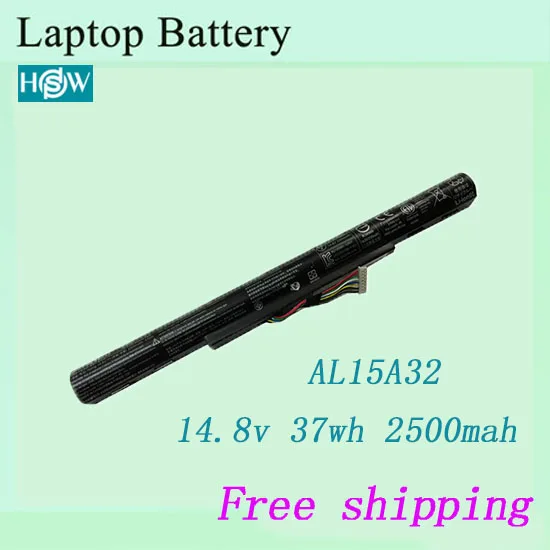100% Новый оригинальный аккумулятор для ноутбука acer AL15A32 KT.00403.025 батарея Бесплатная