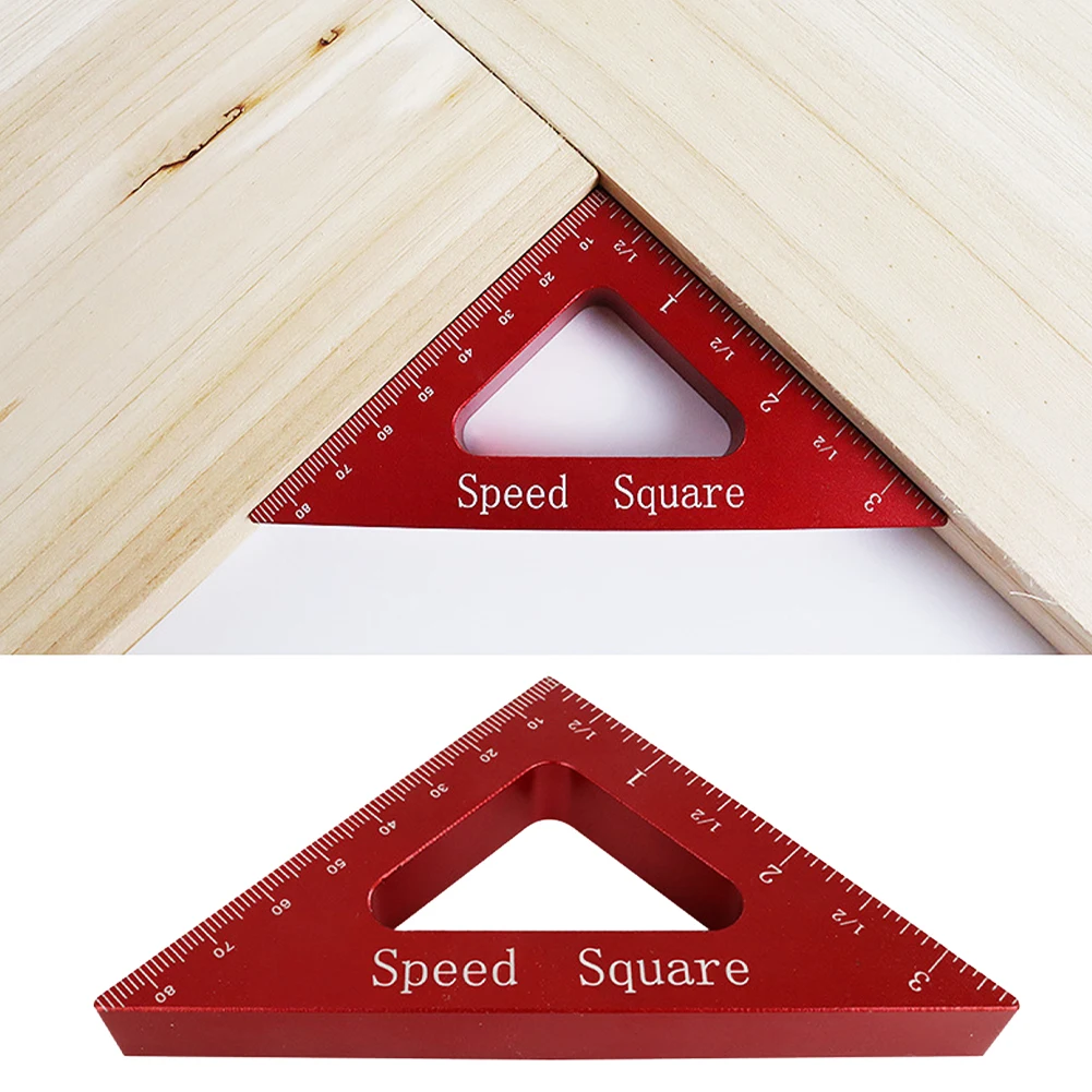 

Woodworking Ruler Metric Imperial Industrial Installation Measuring Tool Right Angle Professional Square Aluminum Alloy Fixed