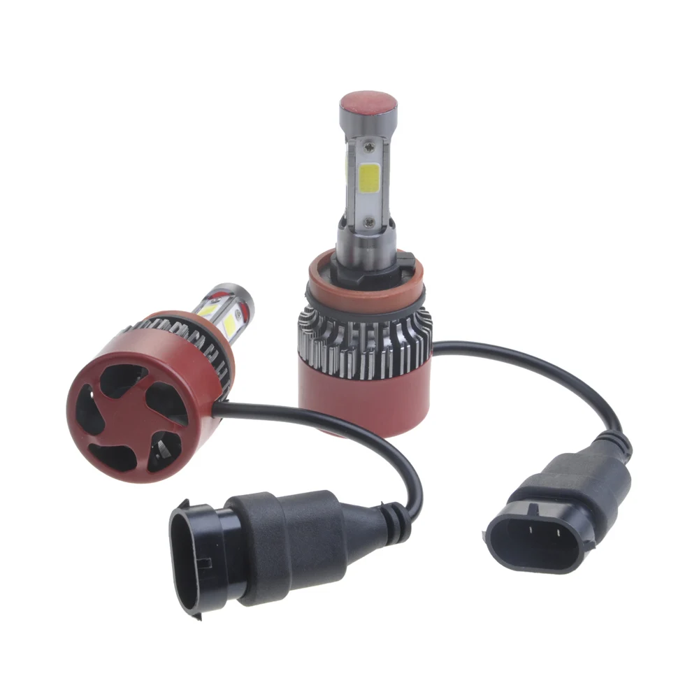 

H11 LED Bulb Headlight Kit 6000K For Cars 4-Side Waterproof