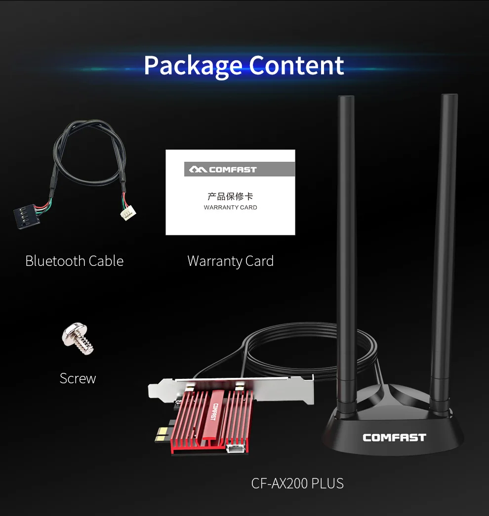 3000Mbps Dual Band Wireless Desktop PCIe For Intel AX200 Plus Card 802.11ax 2.4G/5Ghz Bluetooth 5.1 PCI Express WiFi 6 Adapter | Компьютеры