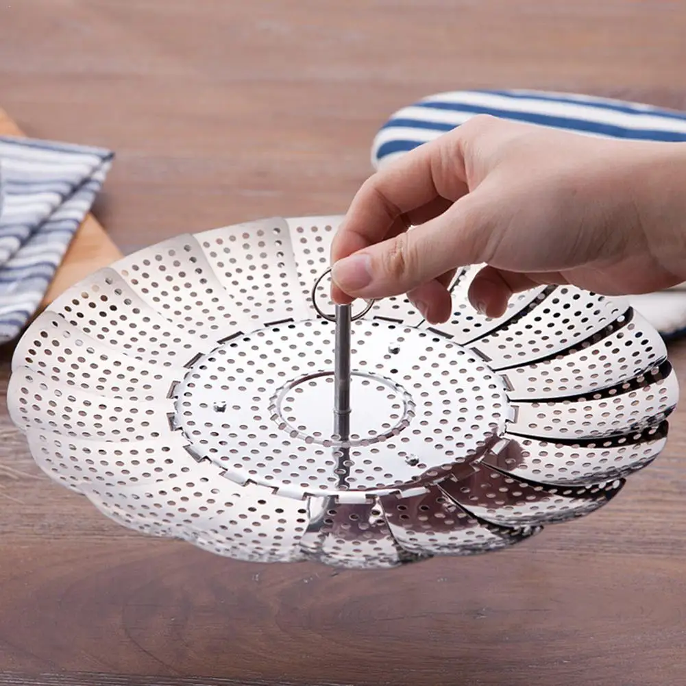 Из нержавеющей стали паровой корзина для продуктов сетчатый отпариватель