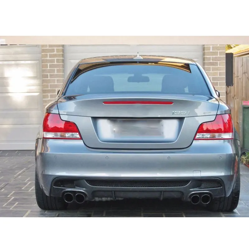 E82 углеродное волокно задний бампер диффузор губа ДЛЯ BMW M sport tech Бампер 2011 ~ 2013 (Quad