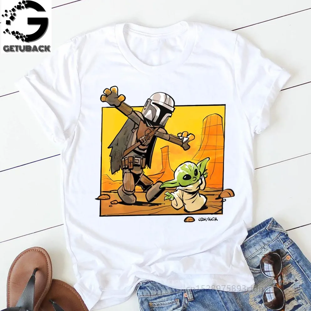 Футболка с принтом йода в кармане для маленьких девочек модная футболка мандалор