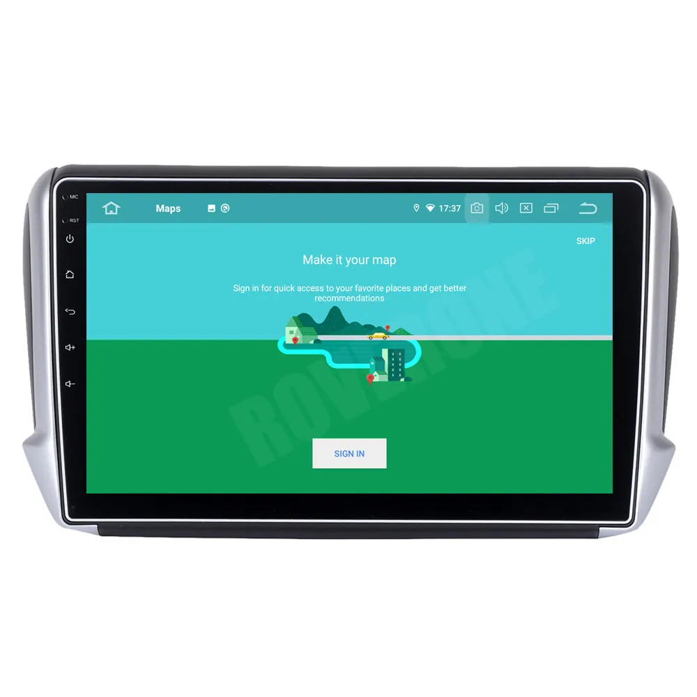 RoverOne для Peugeot 208 2008 Android 10 сенсорный экран Авторадио автомобильный GPS Радио стерео