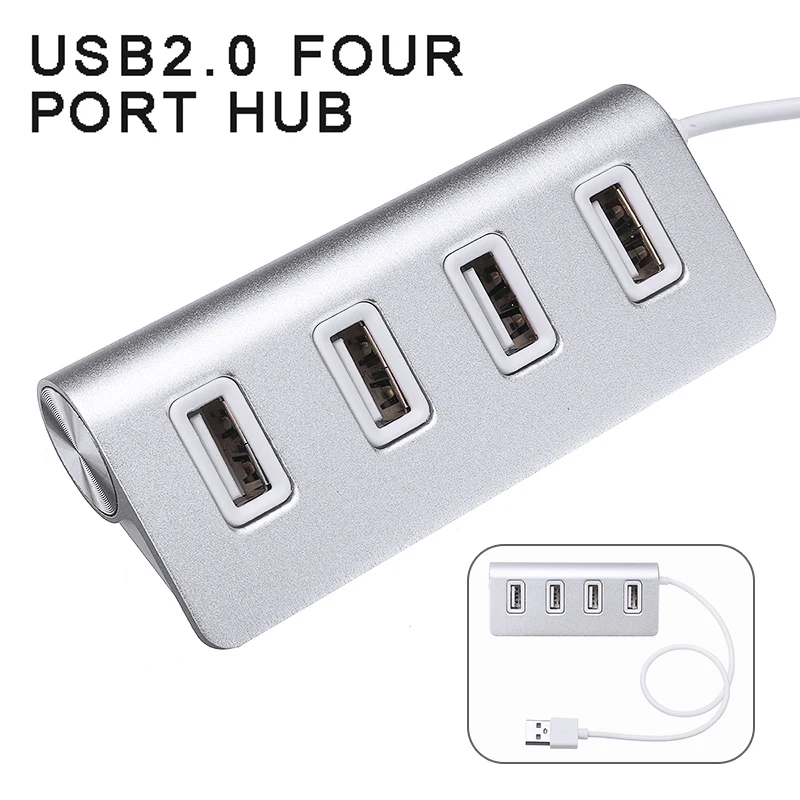 

For PC Laptop 1pc High Speed 480Mbps Multi USB Splitter Portable 4 Ports USB 2.0 Hub Cable Adapter With Shielded Cables Pohiks