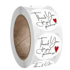 В переменного тока, 50-500 шт. благодарим вас за ваш заказ этикетки для печати Стикеры s ручной работы Стикеры для конверт подарок посылка круглый стикер для канцелярских товаров Стикеры