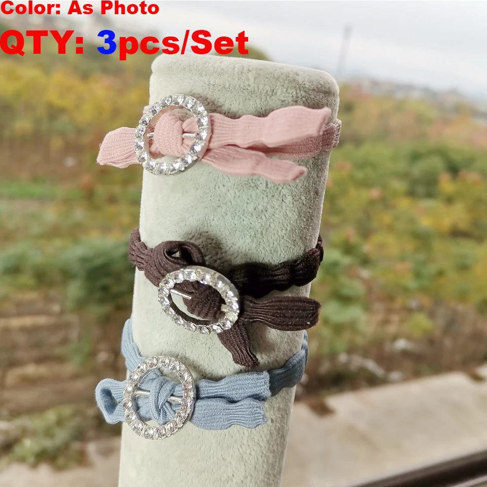 Isnice Диаметр 4 см аксессуары для волос для женщин Scrunchies упругой резинки для волос женские украшения резинка для волос резинки для волос заколки для волос повязка на голову для волос резинка для волос ободок для - Цвет: 3pcs