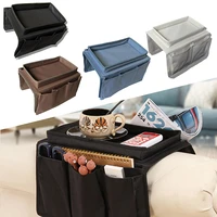 sofa armrest organizer with 4 pockets and cup holder tray couch armchair hanging storage bag for tv remote control cellphone