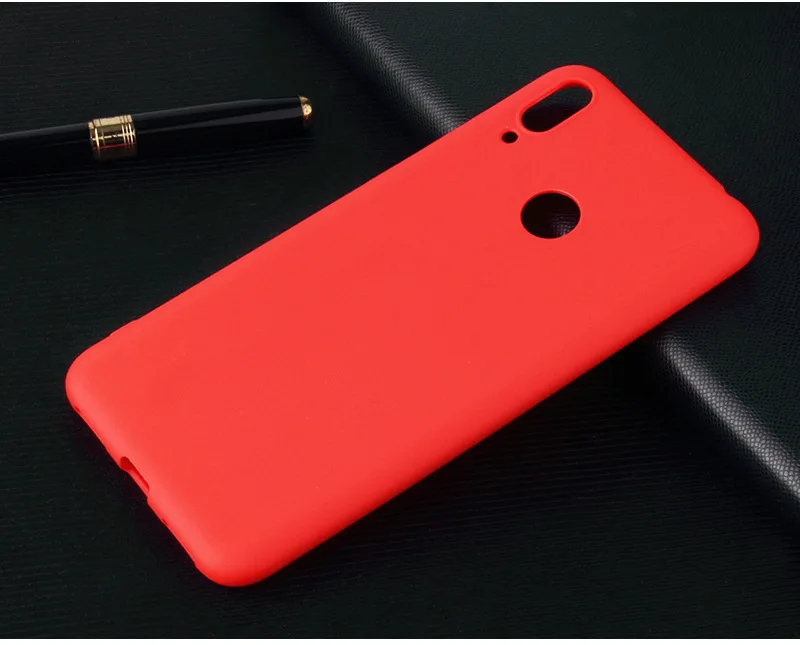red Яркий Силиконовый мягкий чехол для Xiaomi Redmi Note 5 6 7 8T Pro Чехол Redmi 5A 6A 7A 8A Redmi S2 GO K20 матовый однотонный разноцветный чехол - Цвет: red