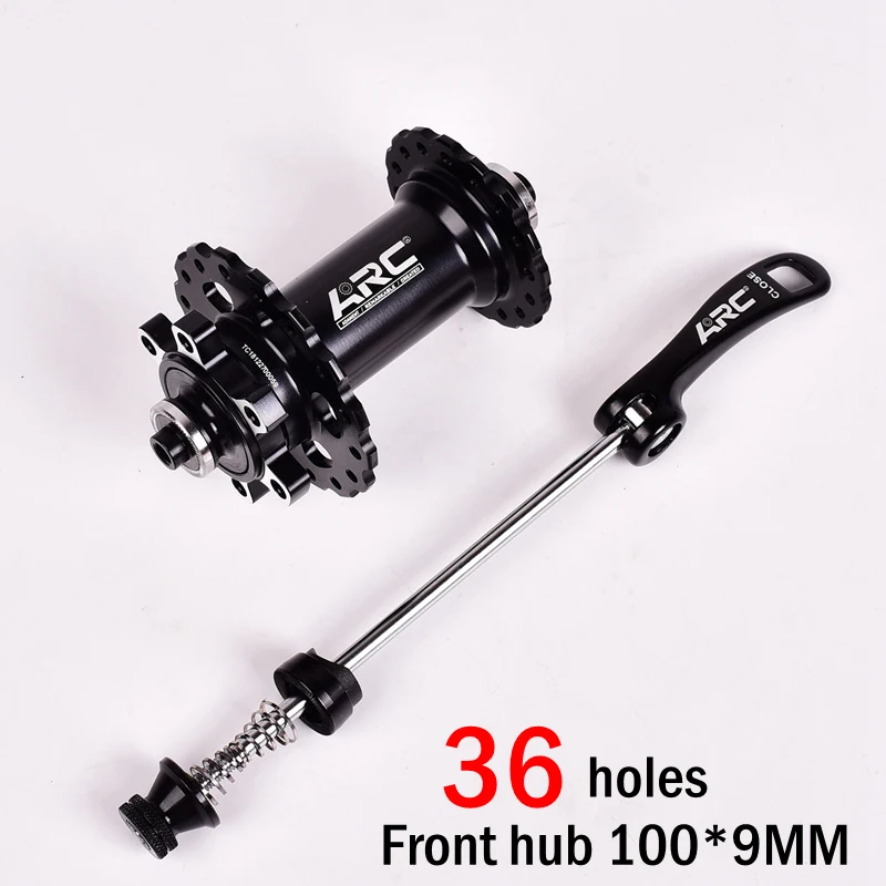 Black 100x9MM 36H Дуговые велосипедные ступицы герметичный подшипник MTB горный велосипед концентратор быстроразъемный набор ступиц велосипеда 32 28 36 отверстия дисковый тормоз QR 4 подшипники 4 Pawls - Цвет: Black 100x9MM 36H