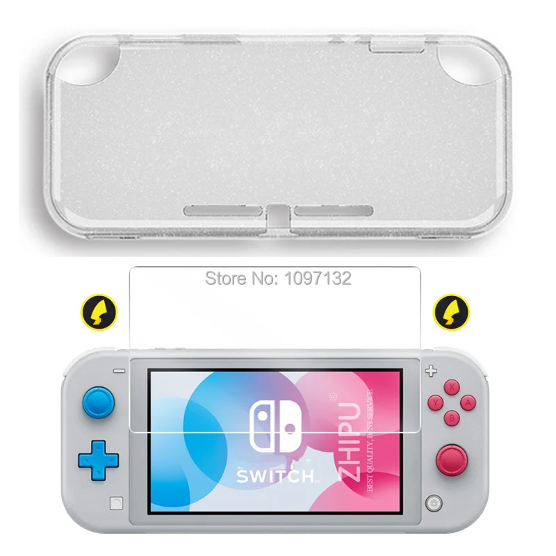 Закаленное Защитная стеклянная пленка для экрана kingd Switch Lite мягкий ТПУ чехол кожи