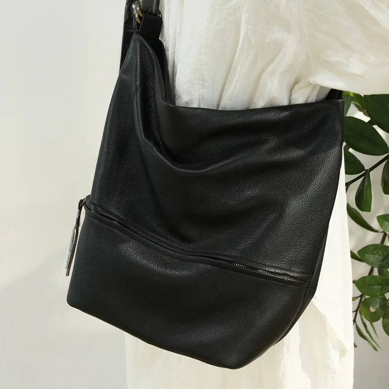 

Designer Handbags Women Bucket Shoulder Bag 100% Genuine Leather Large Capacity Tote Bags Female Luxury Crossbody Bag Female