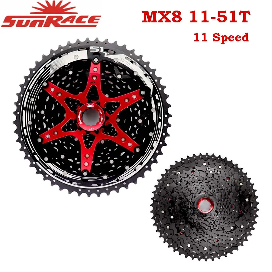 Велосипедная кассета SunRace CSMX80 CSMX8 CSMS8 11 скоростей велосипедная с широким