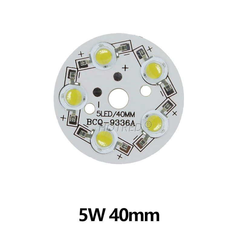 10 шт., круглые алюминиевые радиаторы HotRed 1W LED  белый, теплый белый, красный, зеленый, синий