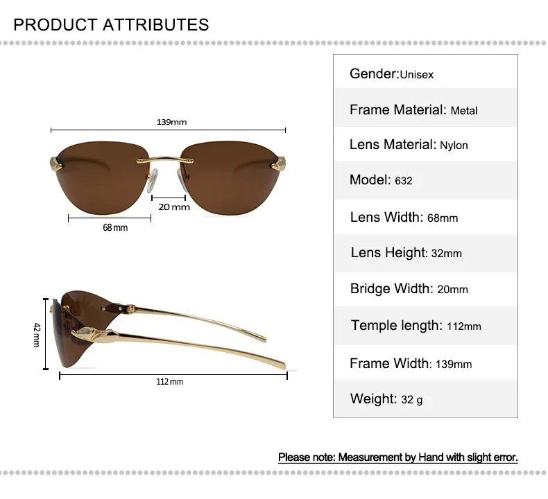 

Brand Polarized Sunglasses Retro Unisex Rimless Frame UV400 Protection Goggle Ultralight Driving Fishing Sun Glasses Women Men