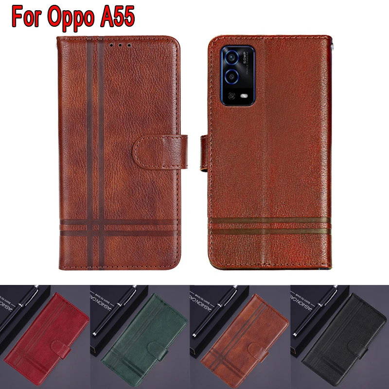 OppoA55 новый флип-чехол для телефона Oppo A55 Чехол подставка Бумажник Защитная книжка для Oppo CPH2325 A 55 искусственная кожа Магнитный чехол для карт
