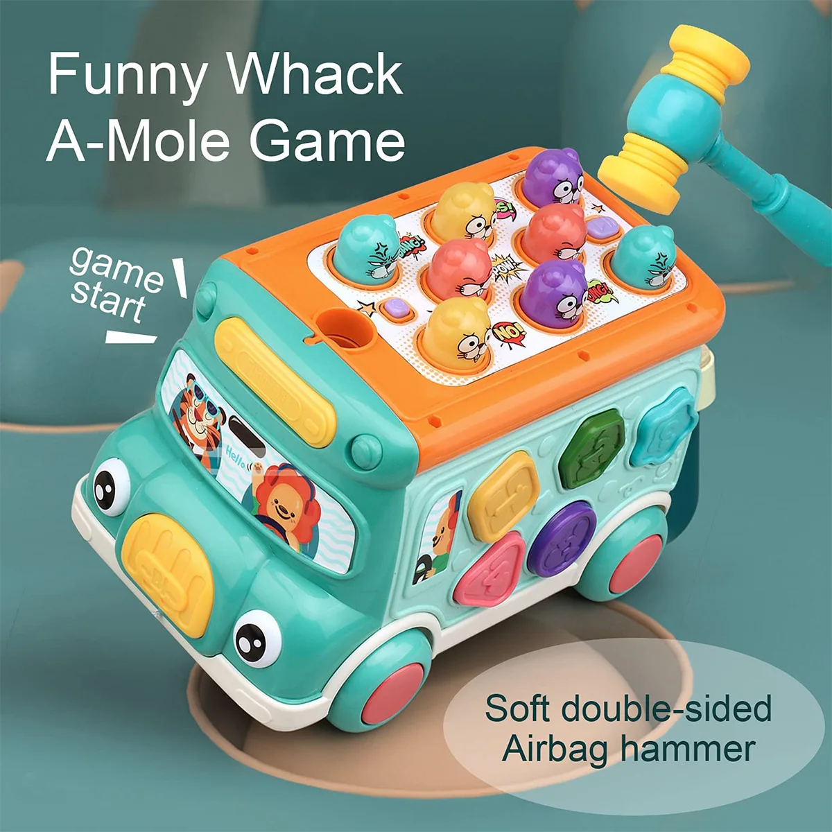 

Электрический музыкальный игрушечный молоток с музыкальным приспособлением для малышей, игрушка со звуком светильник кой, игрушка для ран...