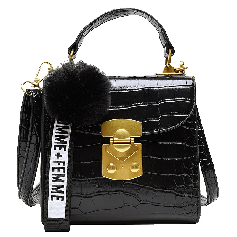

2020 New Fashion Crocodile Pattern All-match Textured Messenger Bag Fashion Handbags Square Sling Bag