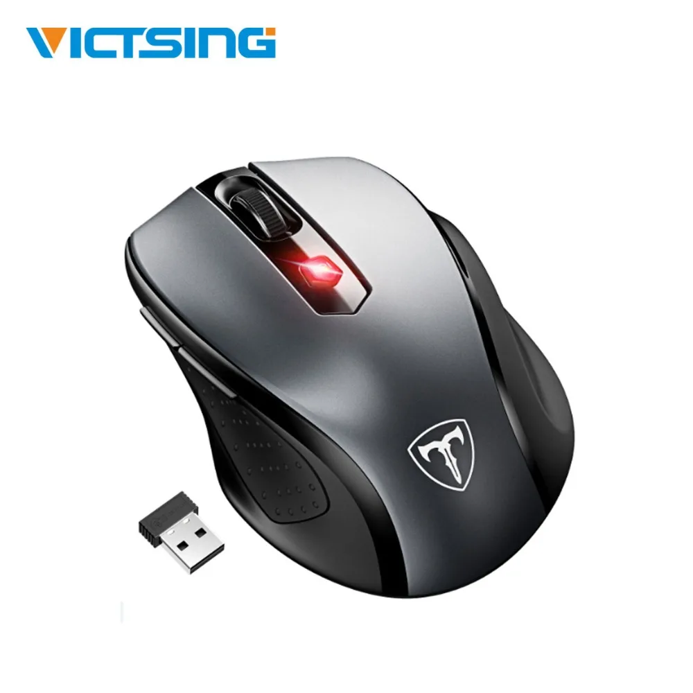 VicTsing Беспроводной Мышь эргономичный мобильный оптическая мышь 2 4G с USB приемник 5