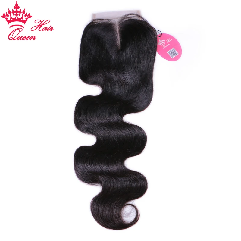 

Queen Hair Official Store Peruvian Body Wave Middle Part Lace Closure Human Hair Closures Virgin Natural Color Free Shipping