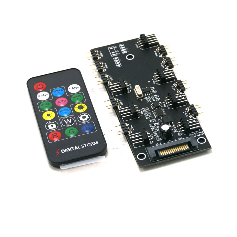 RGB хаб вентилятора контроллер ШИМ 2 в 1 5 В 3 штырька + 4 6 передач/симфония 16