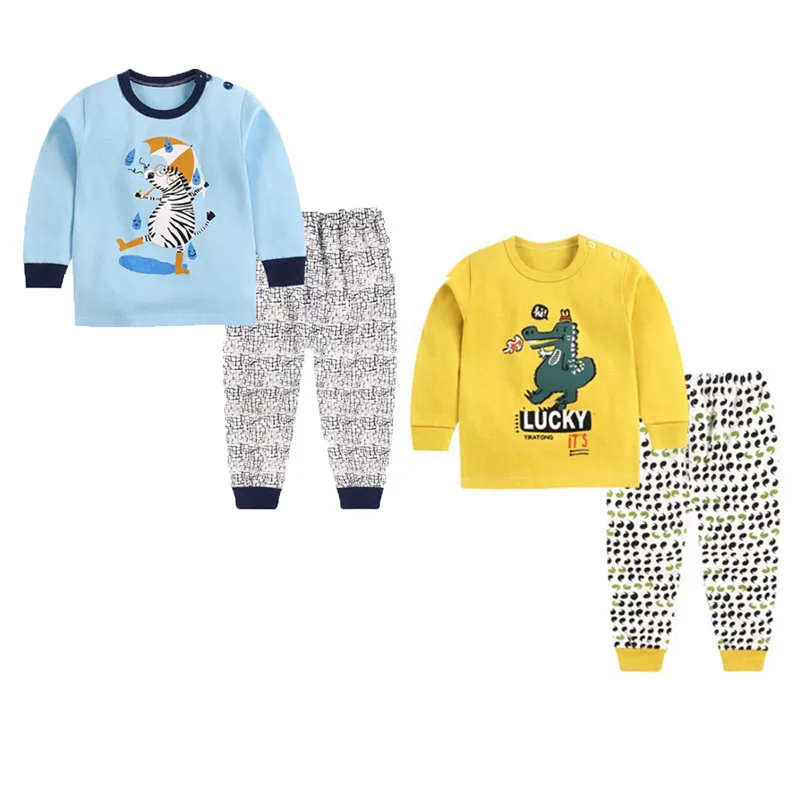 Коллекция 2019 года хлопковые комплекты одежды для маленьких мальчиков одежда