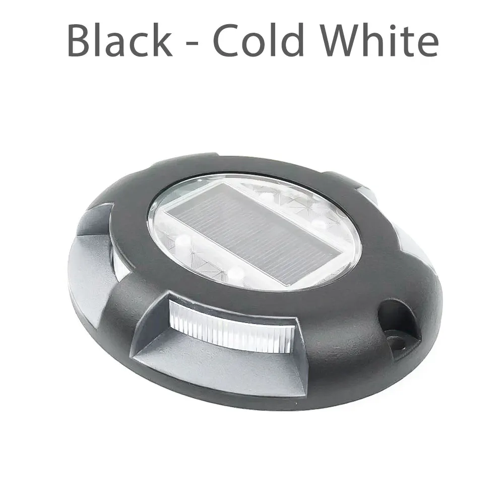 Cold White BlackBody Светодиодный светильник на солнечной батарее, подземный погребенный светильник, уличный водонепроницаемый дорожный светильник для ступенчатых тротуаров, лестниц, садовых дорожек, дорожек, двора, светильник ing - Испускаемый цвет: Cold White BlackBody