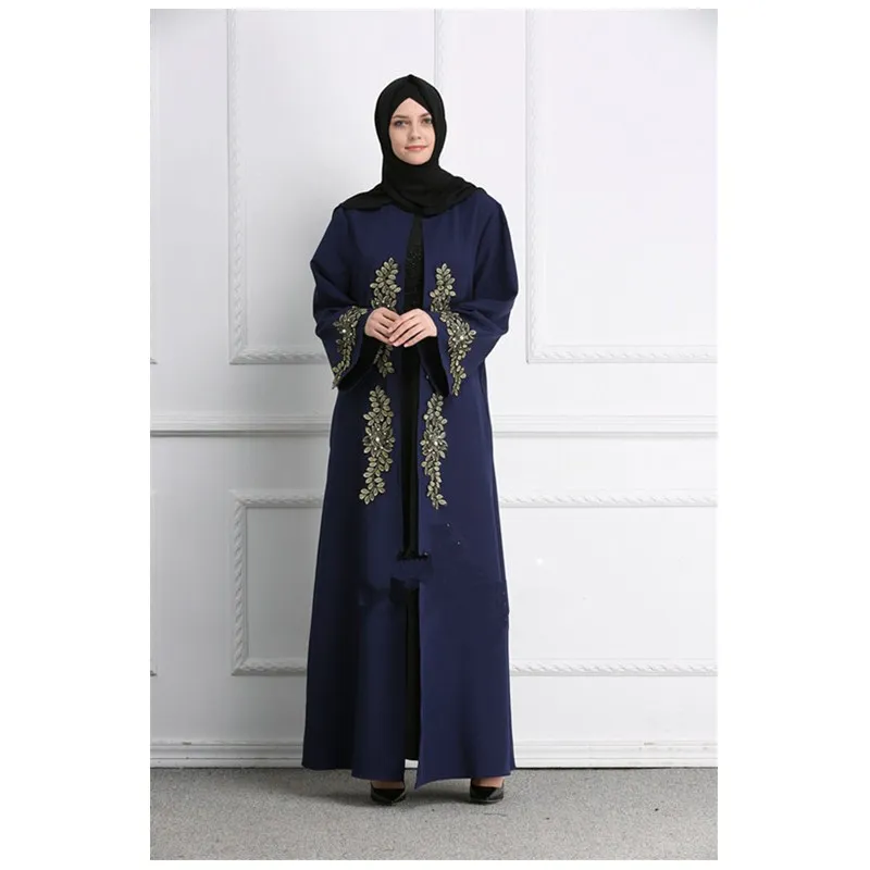 Дубай Кафтан платье мусульманские Вечерние abaya женские арабские кружева Patchwork Ain