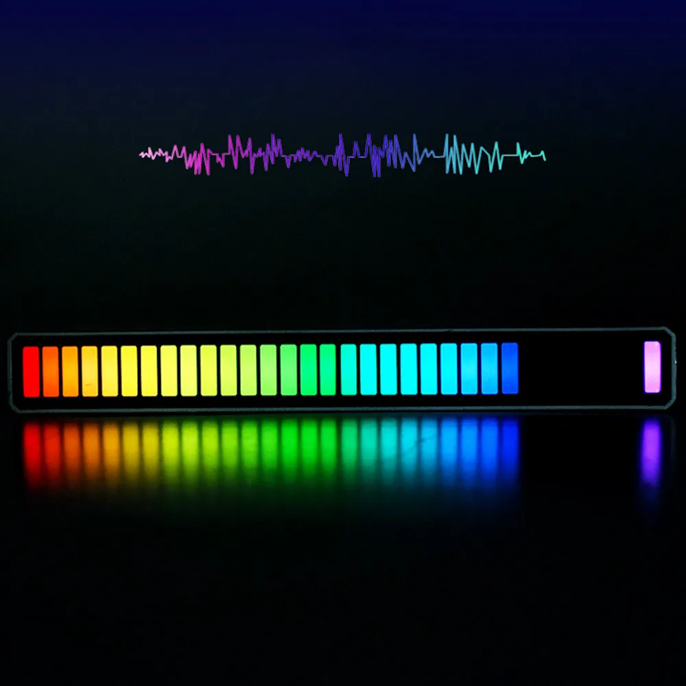 

Type-C Voice-activated Pickup Rhythm Light Car Atmosphere RGB Colorful LED Sound Music Rhythm Light USB Rhythm Light Adjustable