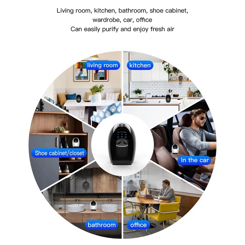 

KY200A Air Purifier Home Portable Multifunctional Desktop Negative Ion+Ozone Multi-Stage Adjustable Air Purifier