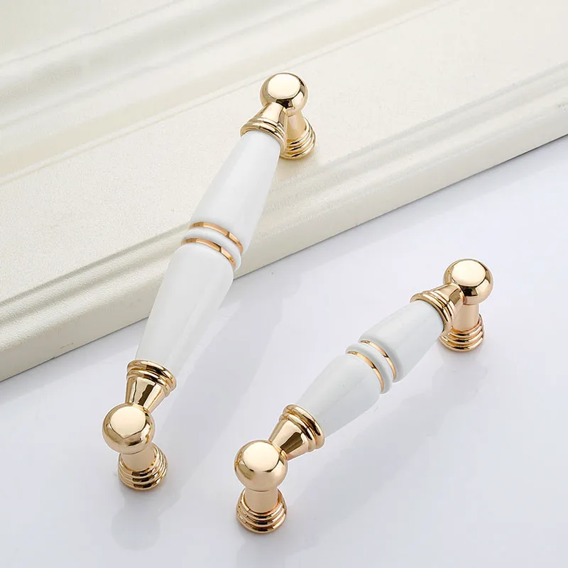 KK & FING белые керамические дверные ручки для шкафов европейские антикварные