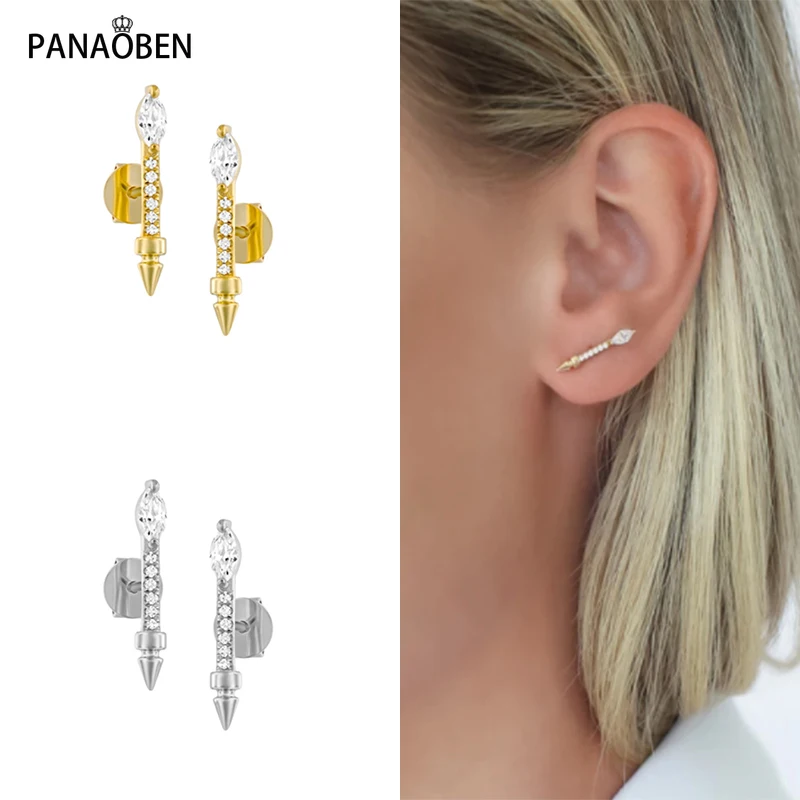 

Женские серьги-гвоздики из серебра 925 пробы с фианитом