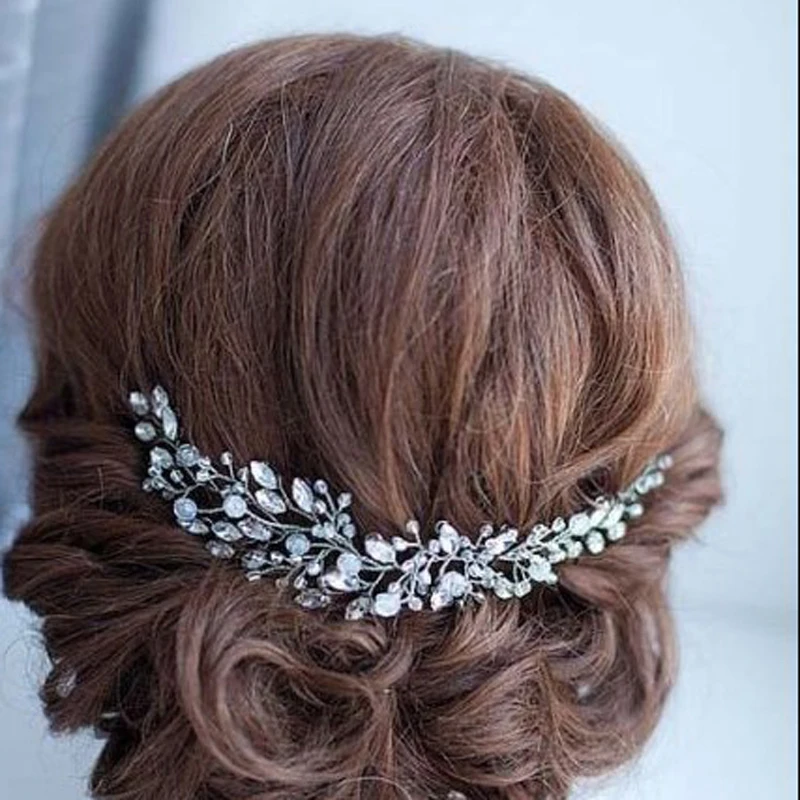 

Crystal Simulated Pearl Wedding Bridesmaid Elegant Jewelry Hair Accessories Hairpins Comb Hair Clips Headdress Headwear