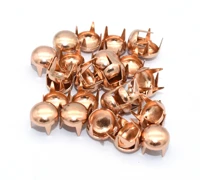 rose gold studs dome claw studs rivet 7mm spike nailhead iron studs making hardware purse craft bag leather diy accessories