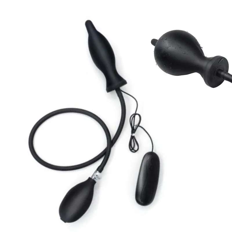 Надувной силиконовый вибратор огромная Анальная пробка фаллоимитатор с насосом