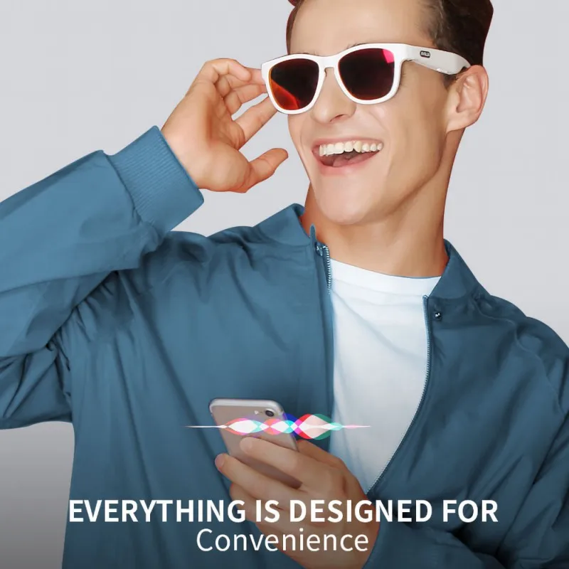 High End Bone Conduction Wireless Glasses Bluetooth 5.0 Open-Ear Headset Polarized Eyeglasses With Sunglasses | Электроника