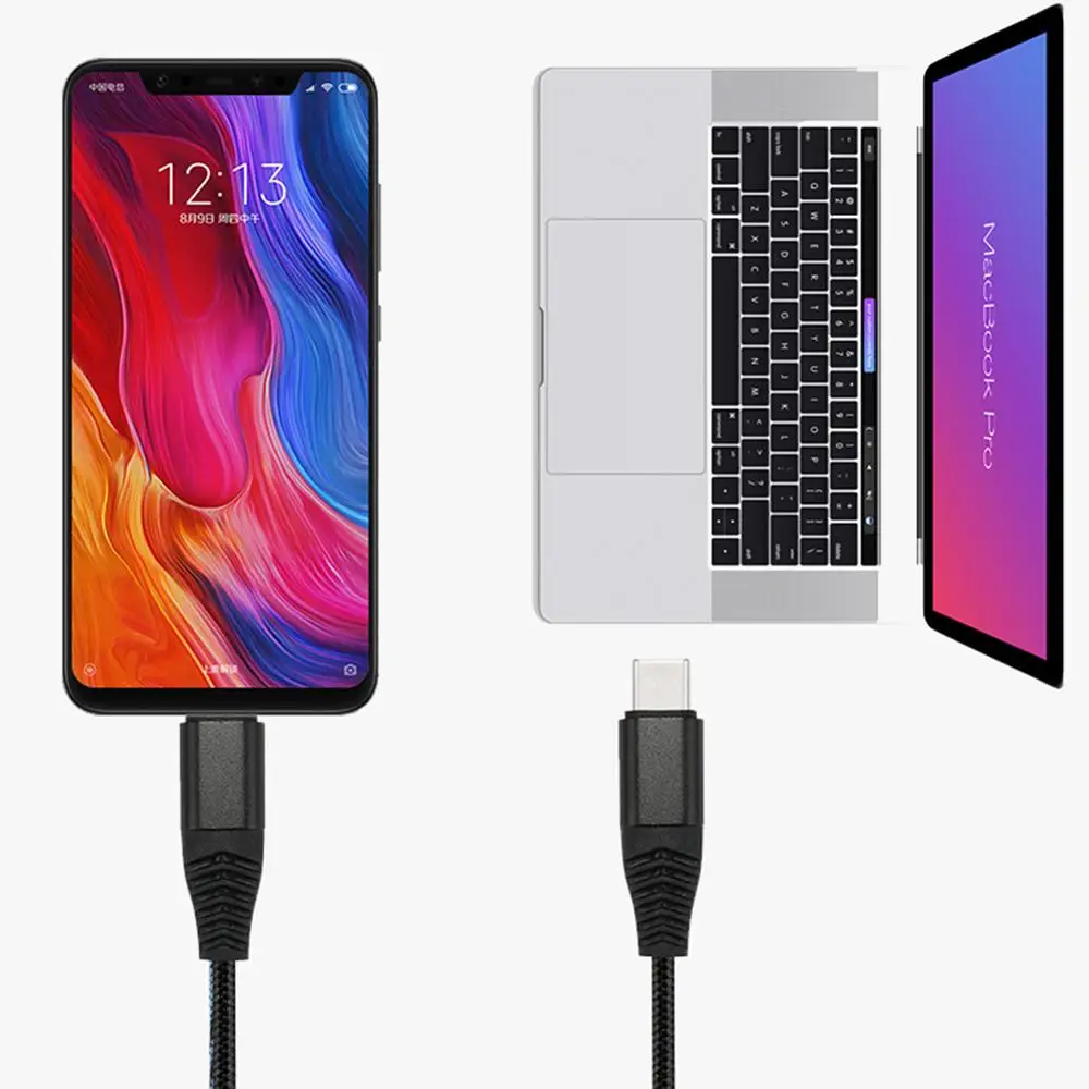 USB 3 0 type C кабель 3A Быстрая зарядка нейлоновый Плетеный A для зарядное устройство