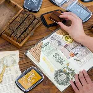 6 цветов Inkpad ремесло на масляной основе DIY чернильные колодки для губчатые штампы Скрапбукинг Декор отпечаток пальца печать штампа Pad