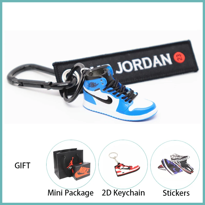 Новинка ручной работы 3D AJ Key ChaiAir Mini Jordan кроссовки модель милый брелок для ключей Баскетбольная обувь Подарочный Брелок для ключей модные украшения - Цвет: 23