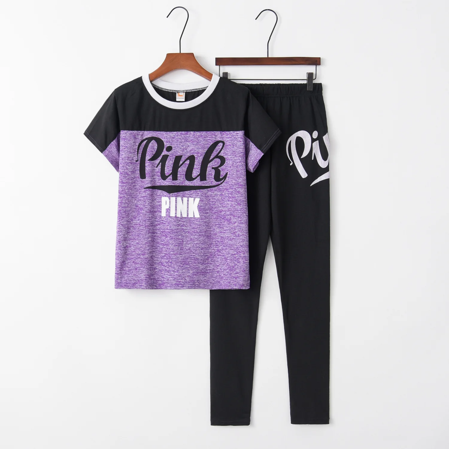 

Printed Pink 2021 New Design Fashion Hot Sale Suit Set Women Tracksuit Two-piece Style Outfit Sweatshirt Sport Wear