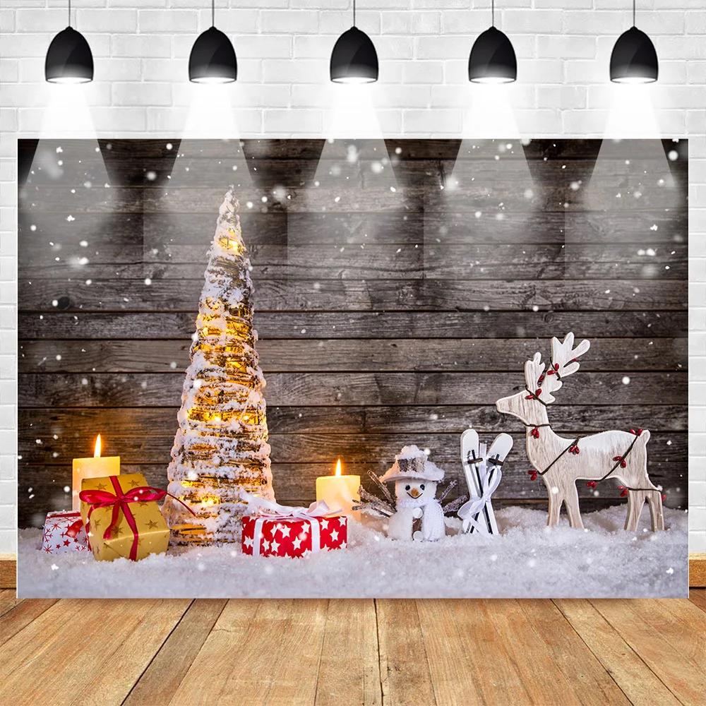 Фотофон Зима Снеговик фотосессия Рождественская елка подарок мальчик игрушка