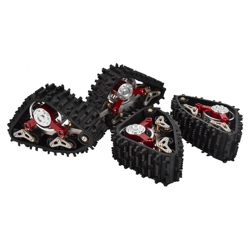 

4Pcs 1/10 RC Truck Upgrade Parts Metal Snow Track Tire Tyre Wheel for Traxxas TRX4 Defender Bronco Ford Upgrade Part